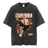 Short Sleeved Round Neck Y2k Tshirt Men New Top & Tees Mens T-Shirt Anime Chainsaw Man Acid Retro Vintage Washed Printed 62953 - Swefashionstore