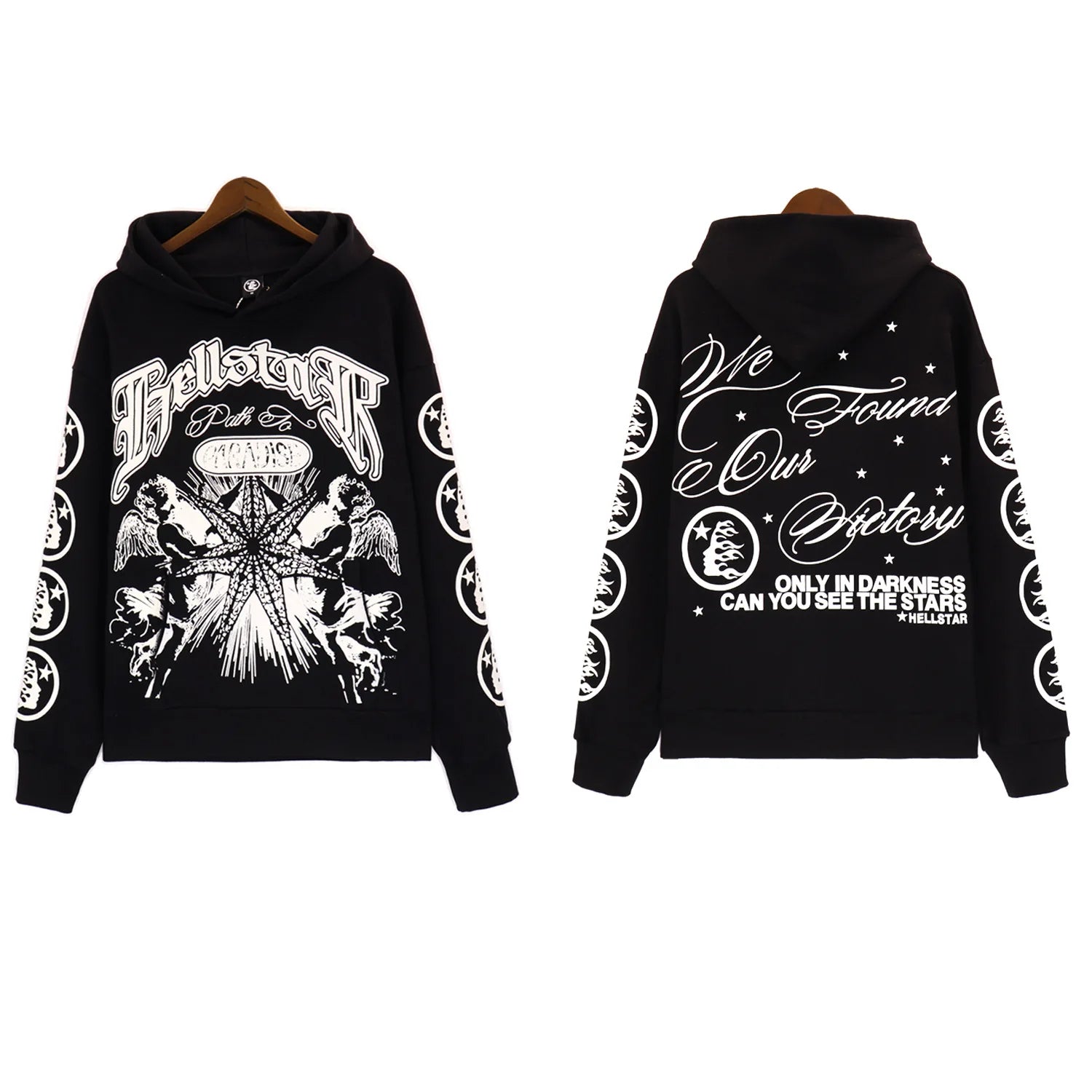 Harajuku Letter Print Loose Sweatshirt Hoodie, Long Sleeve, Pocket, Y2K Hip Hop Punk Style, Unisex Streetwear - Swefashionstore
