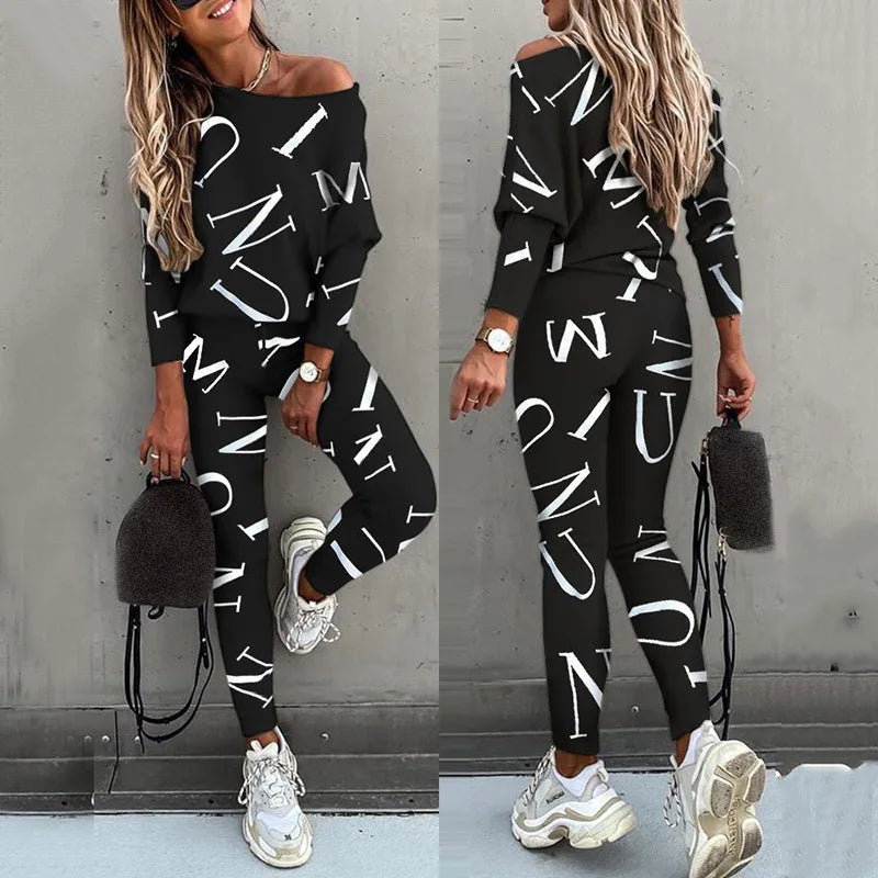 2-piece Set Of Leggings Trousers Casual Comfortable Sportswear