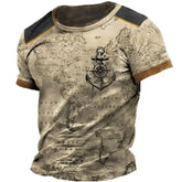 BESTSELLER Summer T-shirt Compass Printed - Swefashionstore