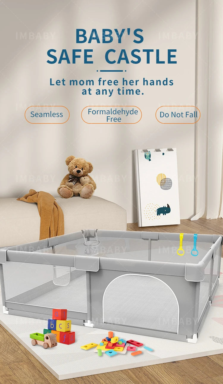 NEW Large Indoor Baby-Playground with PROTECTIVE Angle Activities FENCE for Baby