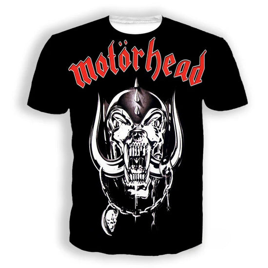 Heavy Metal Rock Motorhead Band 3d Printed T-shirt Men Women Fashion Short Sleeve Oversized Tops Tees Retro Punk Costume Tour - Swefashionstore