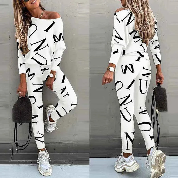 2-Piece Set of Sportswear Leggings Trousers for Casual Comfort and Active Lifestyle - Swefashionstore