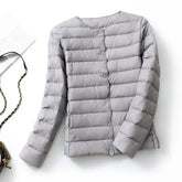 New European Women Spring Autumn Light Duck Down Fabric Lightweight Coat - Swefashionstore