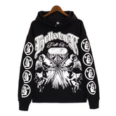 Harajuku Letter Print Loose Sweatshirt Hoodie, Long Sleeve, Pocket, Y2K Hip Hop Punk Style, Unisex Streetwear - Swefashionstore