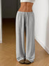 Trousers Elastic Waistband Lace-up Wide-leg Casual Pants - Swefashionstore