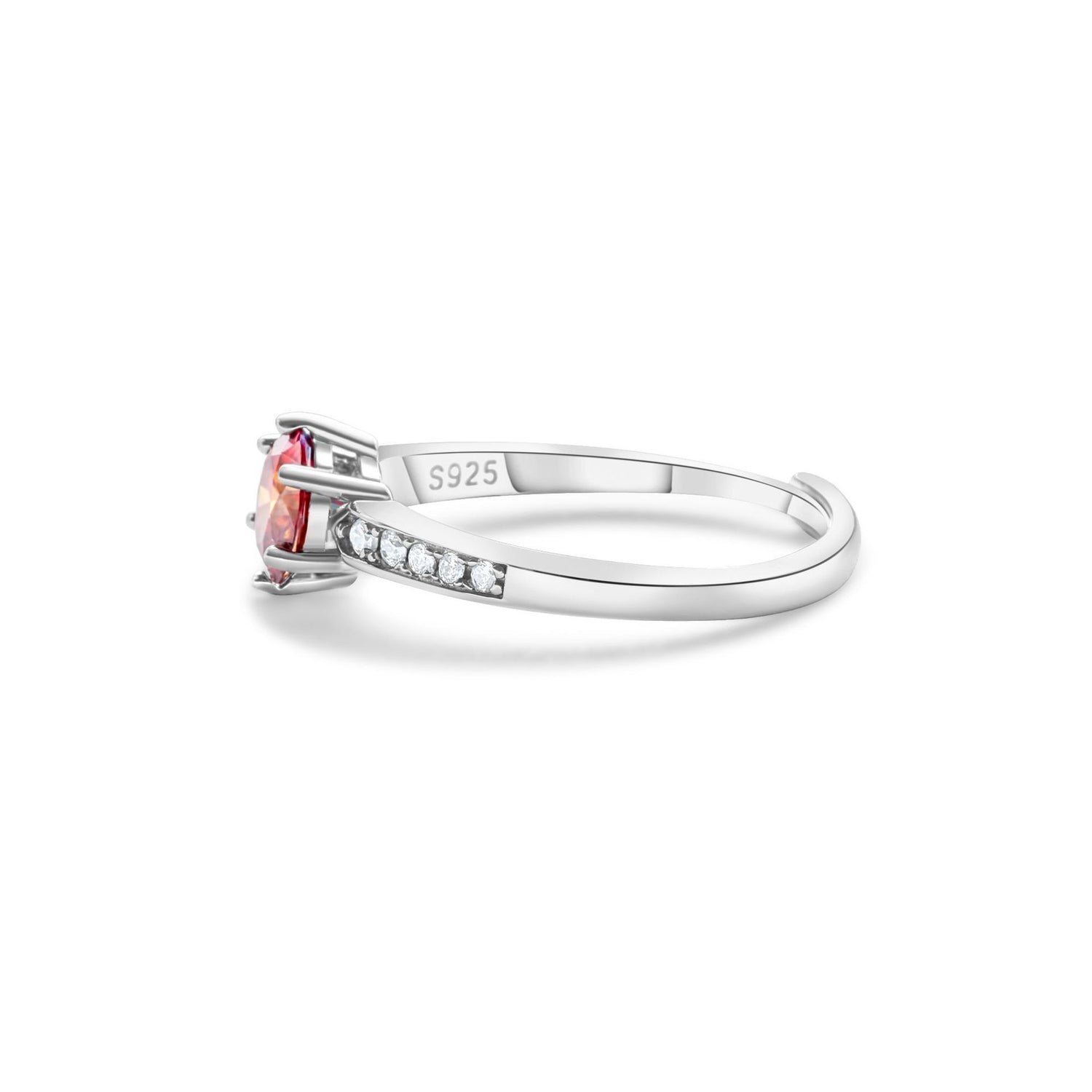 S925 Sterling Silver Moissanite Luxury Four-claw Couple Ring - Swefashionstore