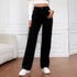 European And American Cross-border Amazon Hot-selling Stretch Washed Denim Fashion Straight Trousers Jeans Women&