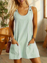 Summer Fashion U-Neck Sleeveless Casual Straight Slimming Mini Dress - Swefashionstore