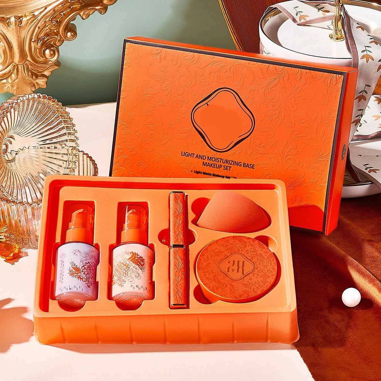 Five Piece Light Fog Makeup Set