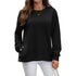 European And American Autumn And Winter Solid Color Long-sleeved Top Women - Swefashionstore