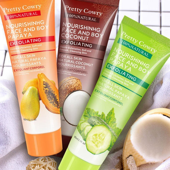 Cucumber Coconut Papaya Facial Exfoliating Gel Cream 100ml Body Cleansing - Swefashionstore