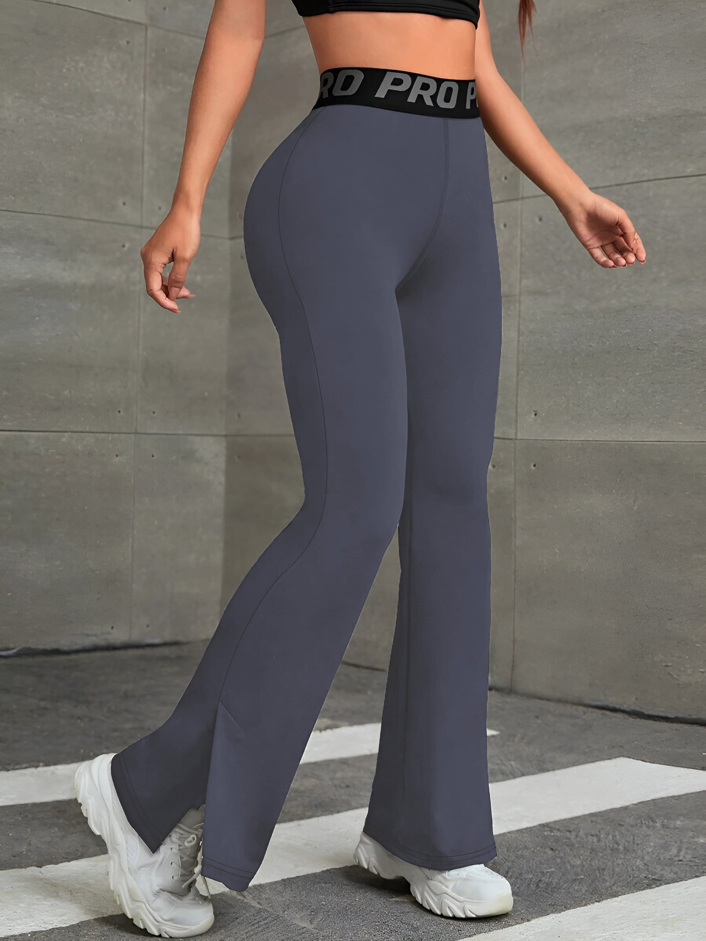 High Waist Flared Hip Raise Slimming Belly Contracting Wide Leg Pants - Swefashionstore