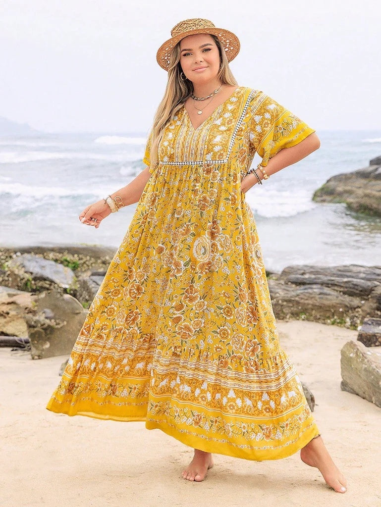 BOHEMIAN Freizeiturlaub Damen Langes Kleid