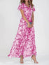 Flowers Print Short Sleeve Summer Fashion Dress - Swefashionstore