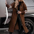 Hooded Windbreaker Long Jacket With Pockets And Drawstring Design Solid Color Knit-Sleeved Trench Coat For Women Clothing Fall Winter - Swefashionstore