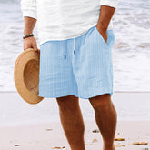 Stripe Print Shorts Summer Fashion Drawstring Sweatpants Casual Clothing For Men - Swefashionstore