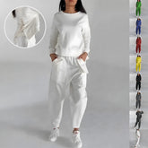 Solid Color Fashion Sweatshirt Long Sleeve for Trendy Casual Looks - Swefashionstore