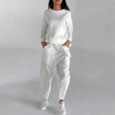 Solid Color Fashion Sweatshirt Long Sleeve for Trendy Casual Looks - Swefashionstore
