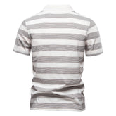 SUMMER Striped Lapel Men&