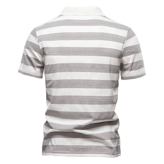 SUMMER Striped Lapel Men&