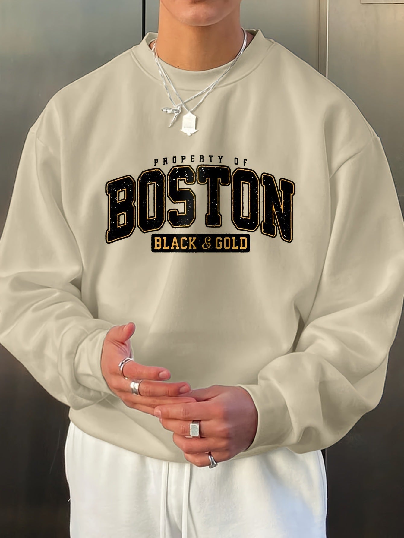 Fashion Long Sleeve Crew Neck Pullover Sweatshirt - Swefashionstore