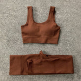 2pcs Thread Yoga SUIT Seamless Bra Lifting High Waist Leggings SET - Swefashionstore