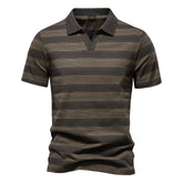 SUMMER Striped Lapel Men&