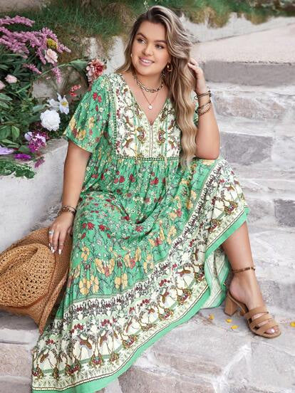 BOHEMIAN Freizeiturlaub Damen Langes Kleid