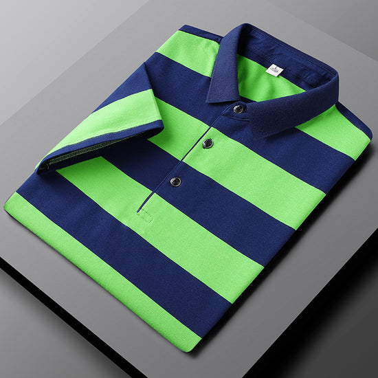 Casual Striped Half Sleeve T-shirt Men&