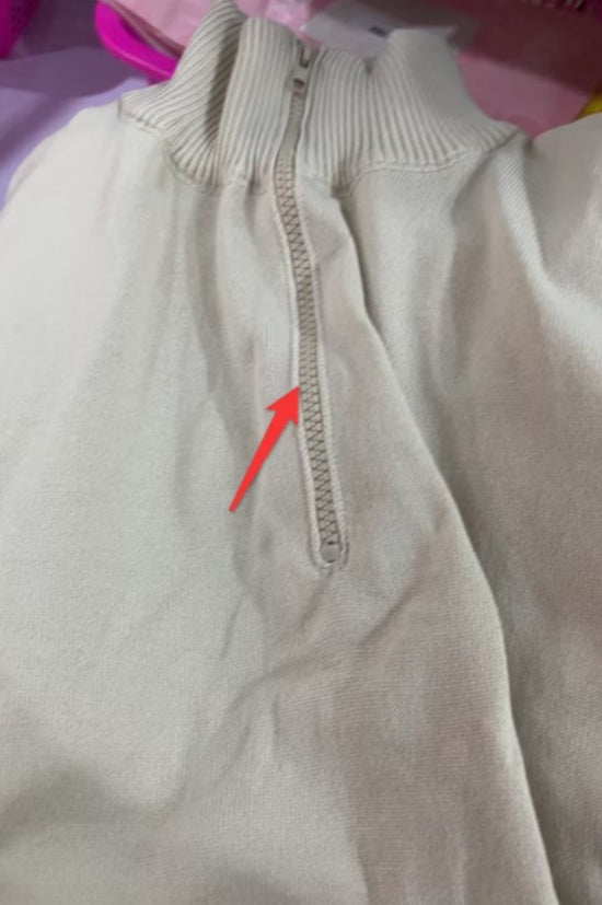 Herrtröja med stående krage och dragkedja - Vintermode Enfärgad Långärmad Stickad Topp