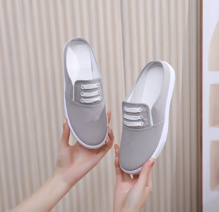 Slip-on Canvas Shoes Flat Women - Swefashionstore