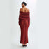 New One-shoulder Knitted Long-sleeved Dress - Swefashionstore
