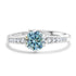 S925 Sterling Silver Moissanite Luxury Four-claw Couple Ring - Swefashionstore
