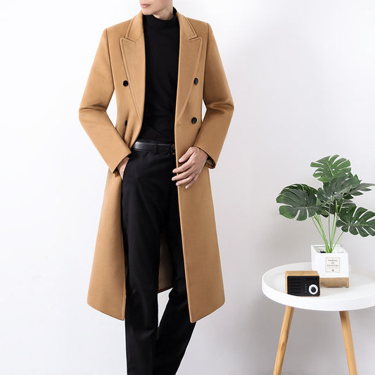 Men's Long Luxury Double-sided High-end Windbreaker