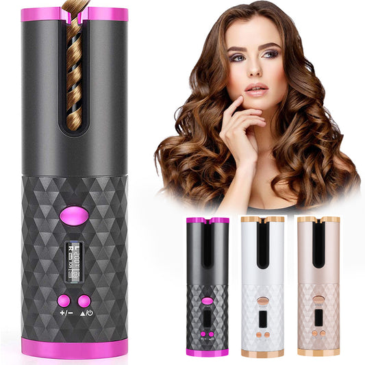 Rechargeable AUTOMATIC Hair Curler Women PORTABLE Hair Curling STYLER