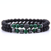BESTSELLER ZIRCON Bracelet 6mm Natural STONE Beaded - Swefashionstore