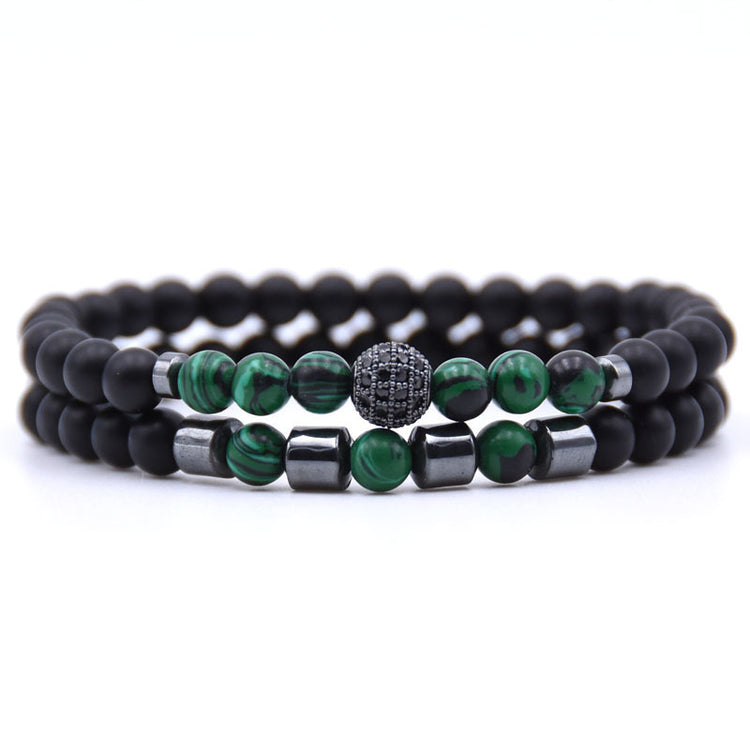 BESTSELLER ZIRCON Bracelet 6mm Natural STONE Beaded - Swefashionstore