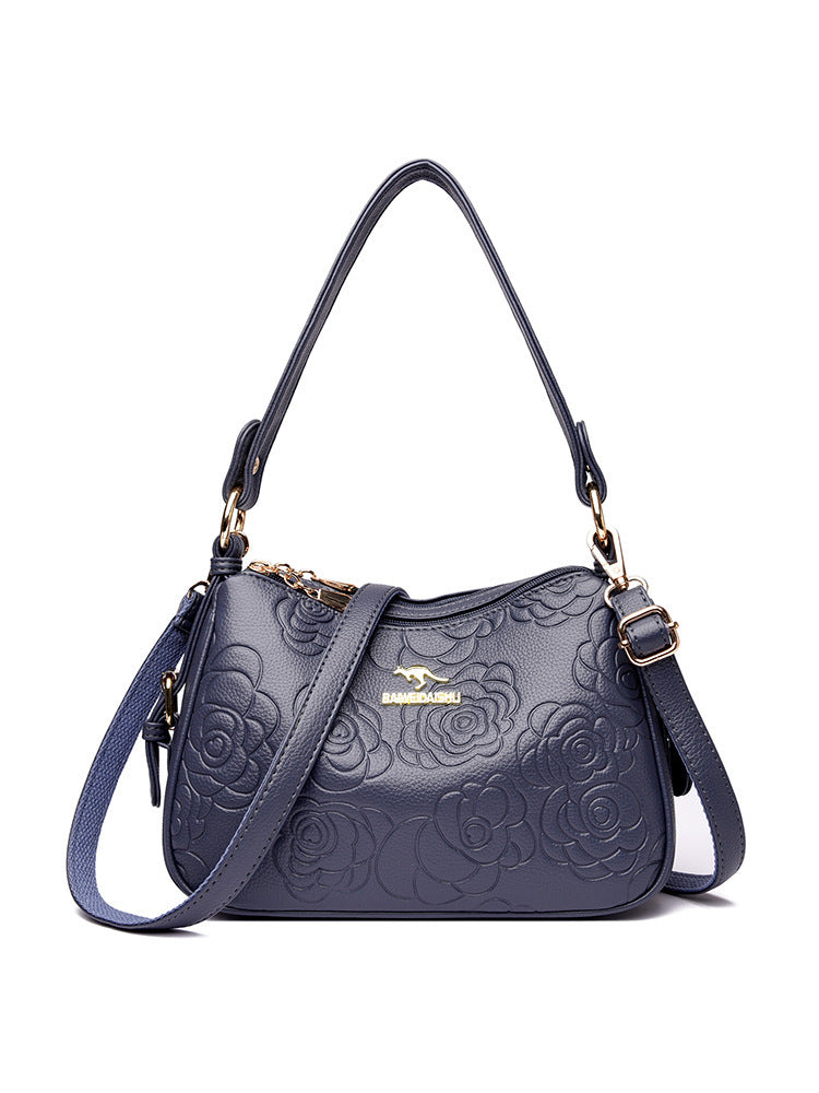 Soft Leather Textured Ethnic Style Simple Versatile Large Capacity Shoulder Messenger Bag - Swefashionstore