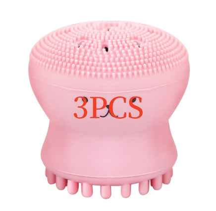 Cartoon octopus silicone wash brush foaming cleansing brush Manual facial massage brush cleansing brush brush bubbler