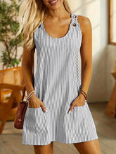 Summer Fashion U-Neck Sleeveless Casual Straight Slimming Mini Dress - Swefashionstore
