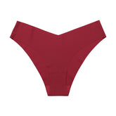 Seamless Ice Silk Underwear For Women With V-shaped Waistband - Swefashionstore