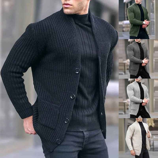 Fashion Casual Slim Fit Sweater in Solid Color for Effortless Style