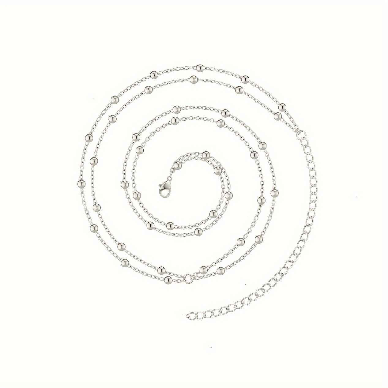 Personalized Fashion Waist Chain Double-layer Simplicity Round Beads Chain