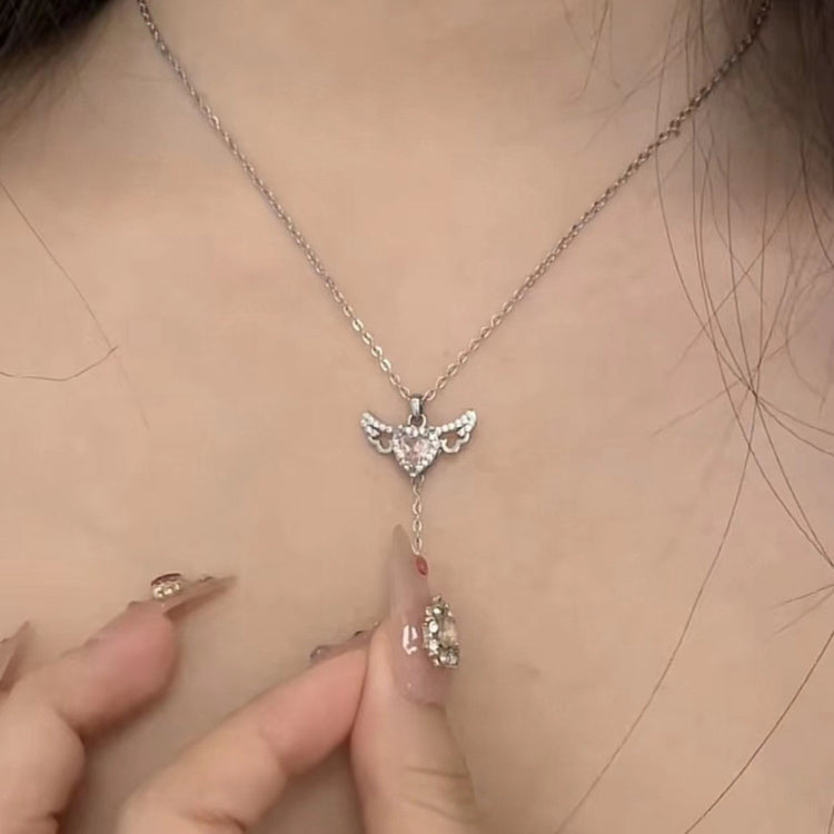 Necklace With Crystal Clavicle Chain - Swefashionstore