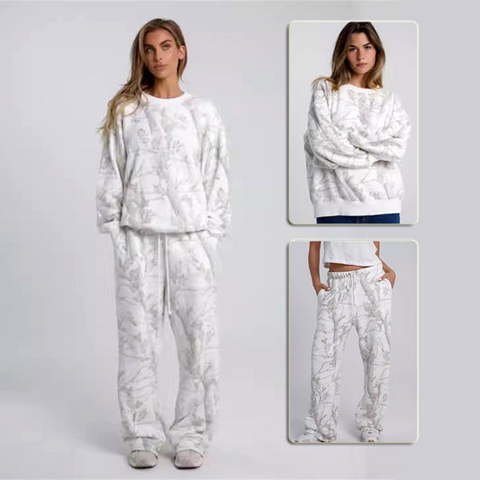 Bestseller Two-Piece Sets Women Camouflage Hoodie/Pants