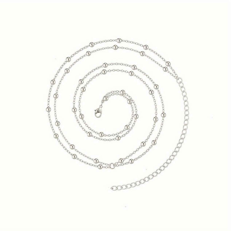Personalized Fashion Waist Chain Double-layer Simplicity Round Beads Chain