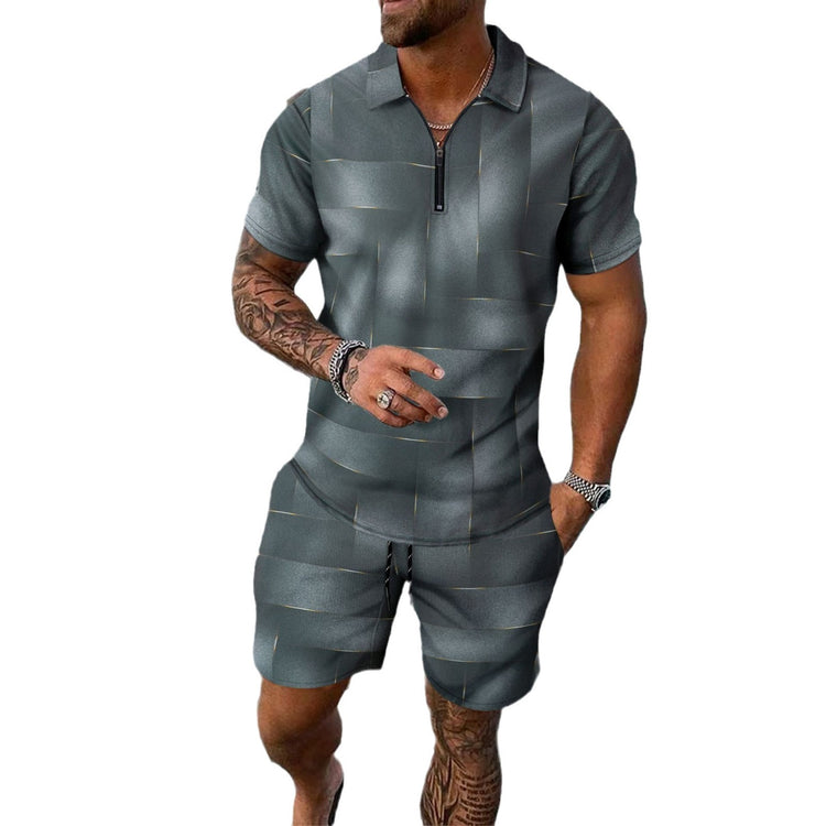 Short-sleeved Shorts Two-piece Sports And Leisure Men&