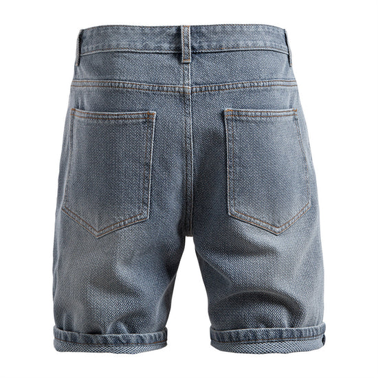 SUMMER Starry Sky Pattern Denim Shorts Men&