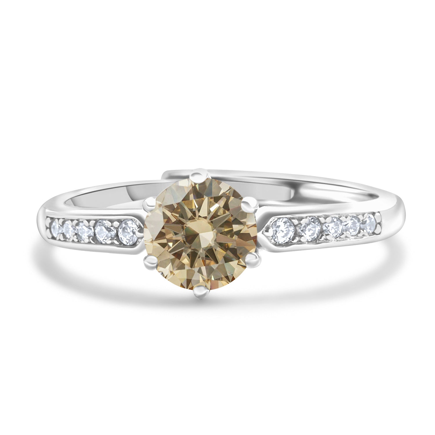 S925 Sterling Silver Moissanite Luxury Four-claw Couple Ring - Swefashionstore